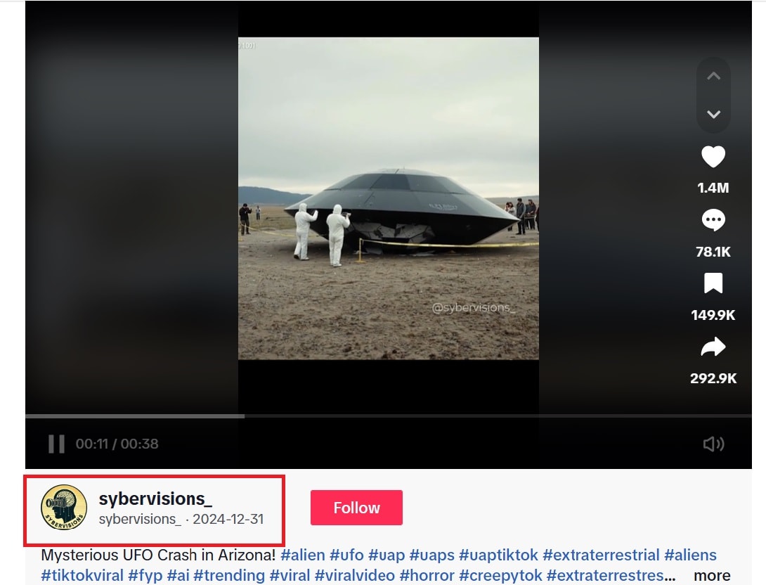 الفيديو الأصلي في قناة 𝗦𝗬𝗕𝗘𝗥𝘃𝗶𝘀𝗶𝗼𝗻𝘀 التي تنتج منشوراتها عن طريق الذكاء الاصطناعي - 31 ديسمبر/كانون الأول 2024
