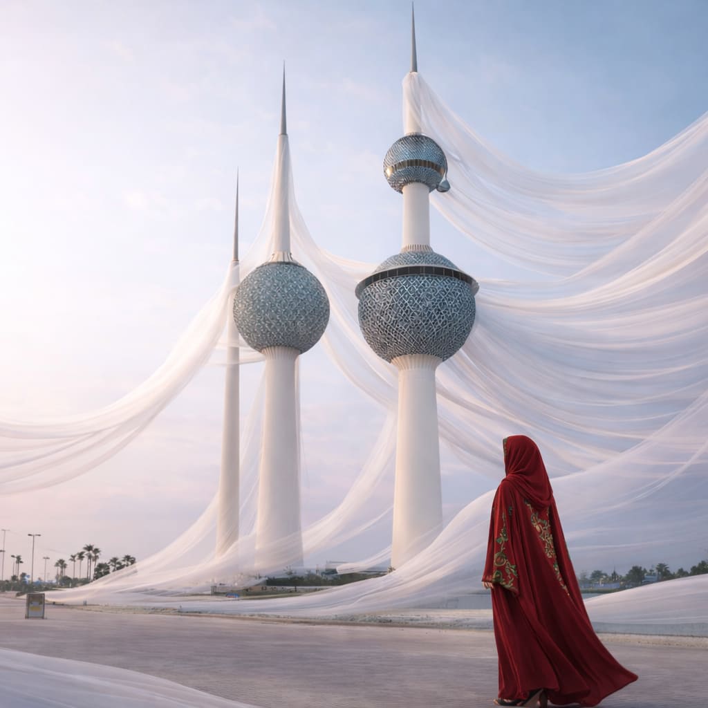 من الإمارات إلى قطر والبحرين والسعودية..وشاح أبيض يلف أبرز معالم الخليج