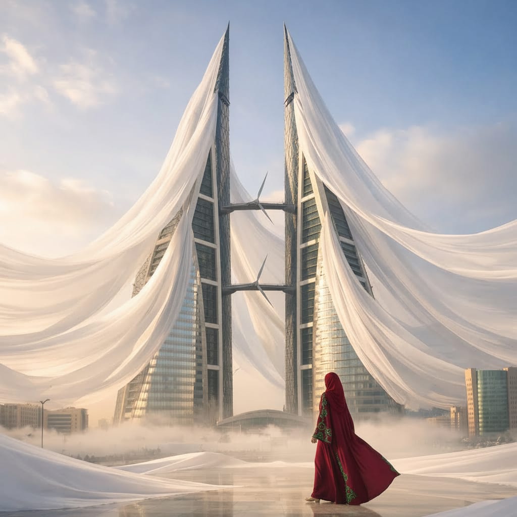 من الإمارات إلى قطر والبحرين والسعودية..وشاح أبيض يلف أبرز معالم الخليج