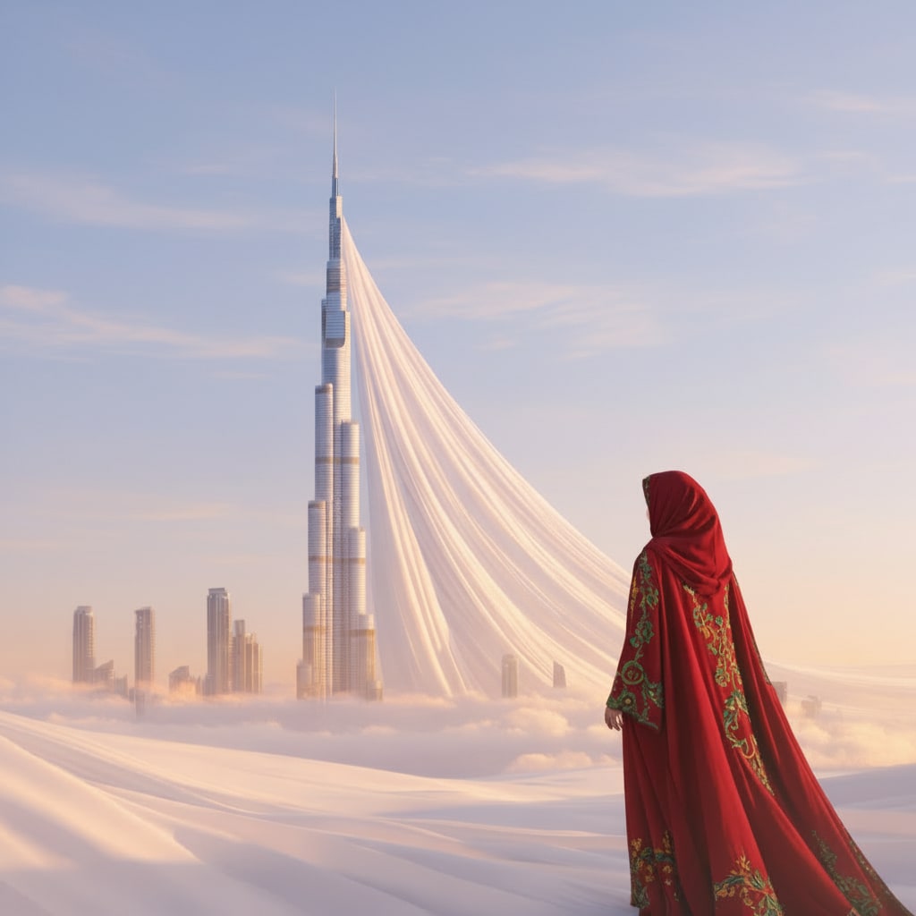 من الإمارات إلى قطر والبحرين والسعودية..وشاح أبيض يلف أبرز معالم الخليج