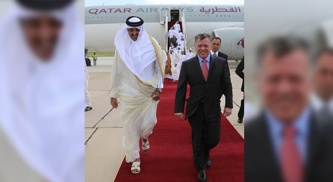 أمير قطر بالأردن "للتشاور" حول أهم القضايا العربية