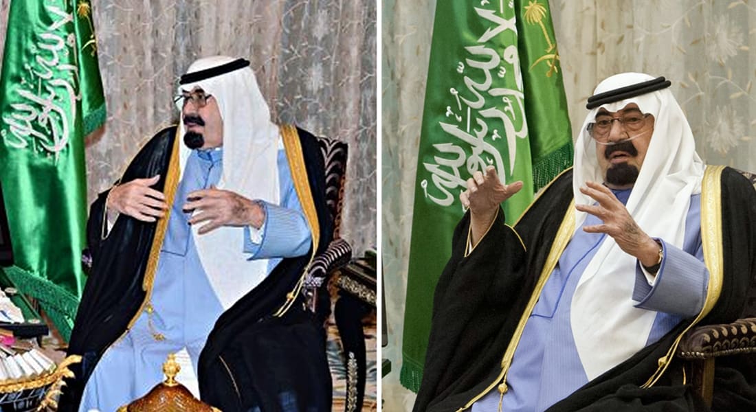الملك عبدالله بأنبوب التنفس مع أوباما في صور الوكالات الأجنبية 