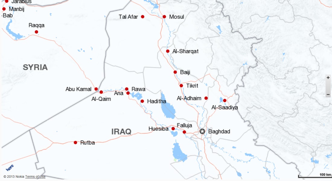 على الخريطة.. مناطق توزع النفط العراقي مقارنة بالمواقع التي تسيطر عليها داعش
