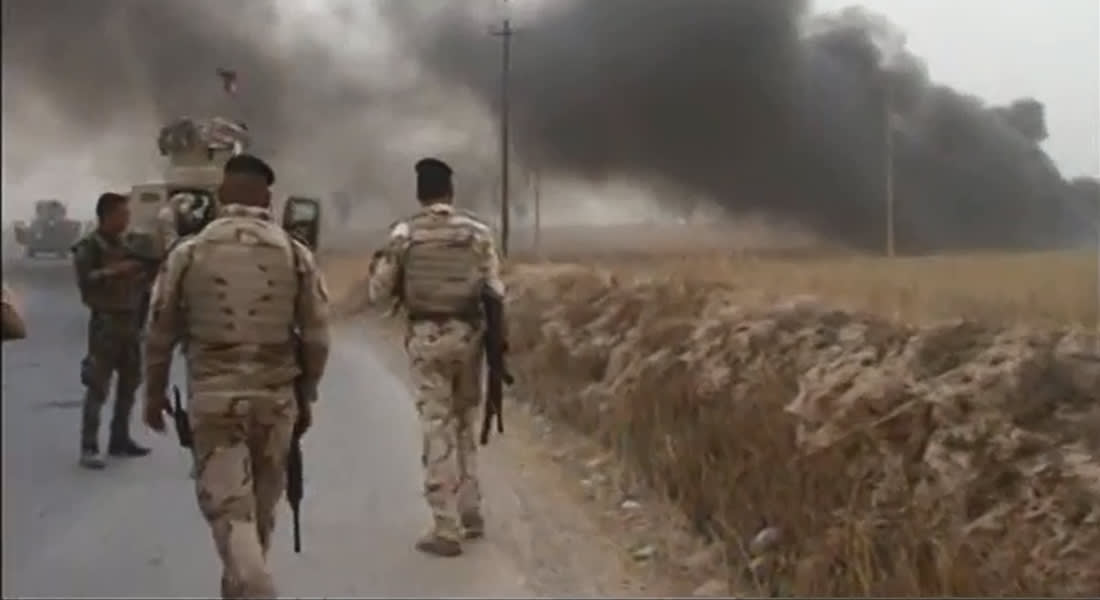 بالفيديو.. الاشتباكات بين القوات العراقية ومقاتلي داعش