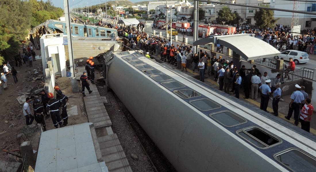 تونس: مصرع 5 ركاب وإصابة 60 في حادث خروج قطار عن مساره 