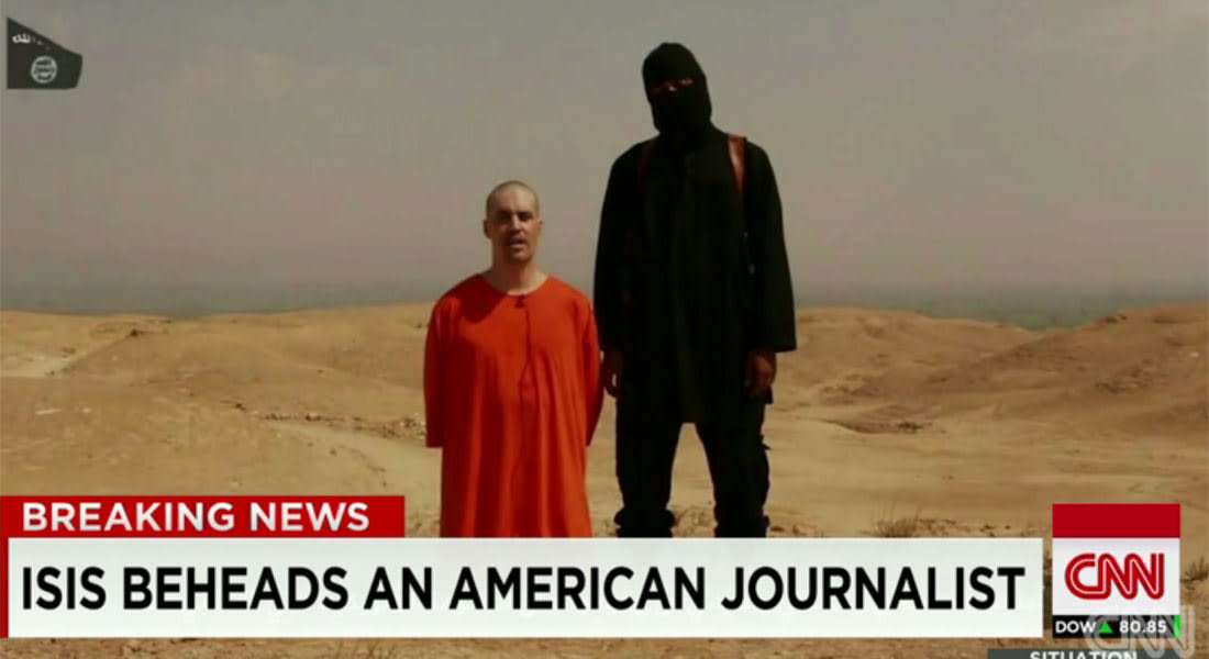 تنظيم "داعش" يعرض فيديو قطع رأس صحفي أمريكي ويهدد بقتل آخر بحال استمرار الغارات الأمريكية