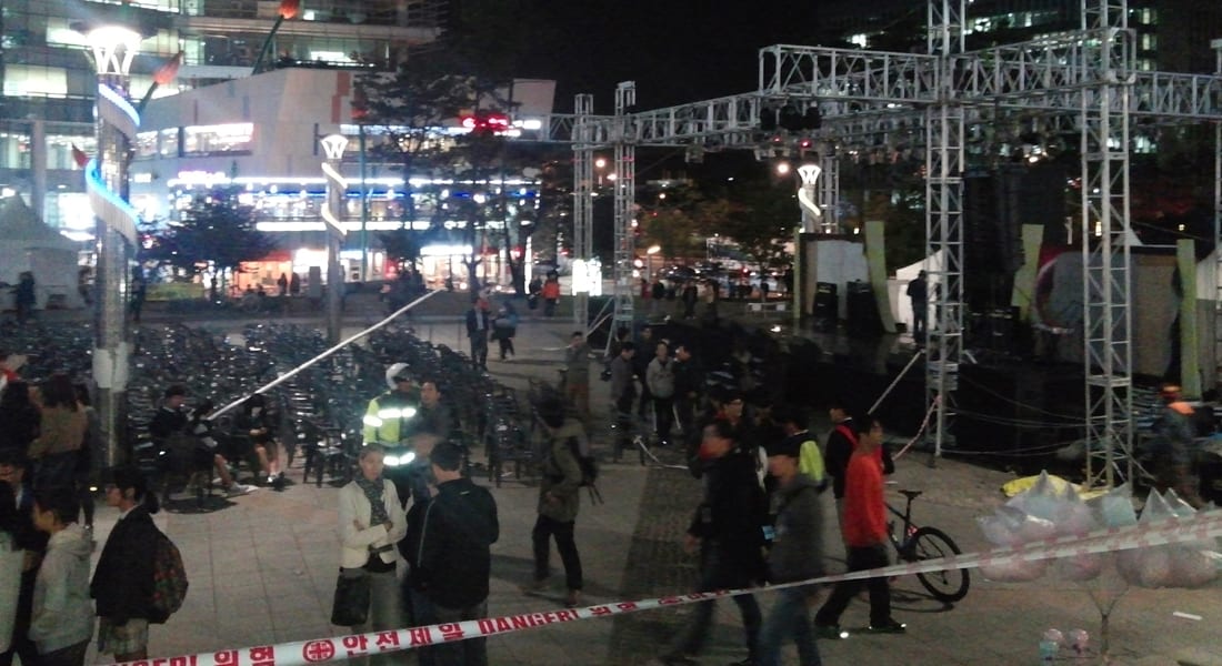 نهاية مأساوية لحفل موسيقي في كوريا الجنوبية بسقوط 16 قتيلاً و11 جريحاً