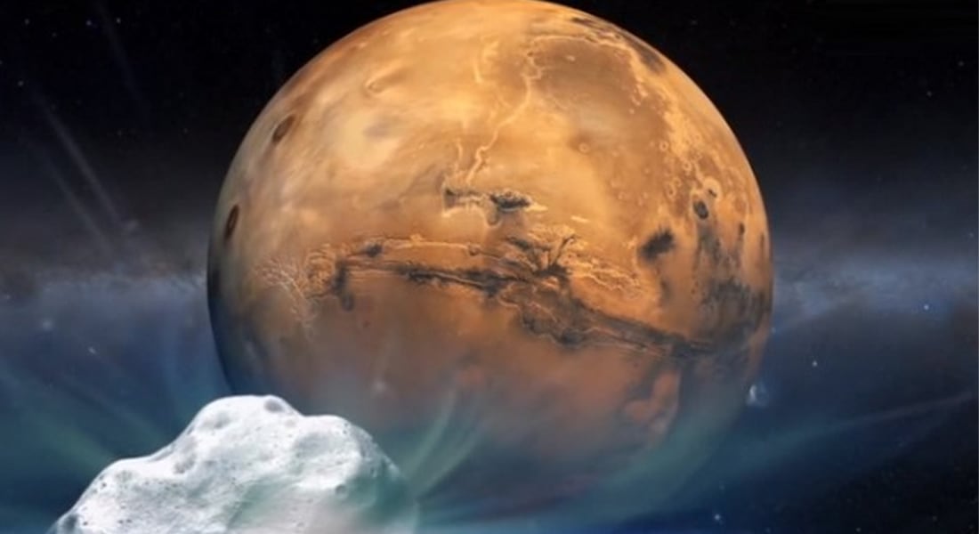 المريخ ينجو بسلام بعد مرور مذنب بالقرب من سطحه