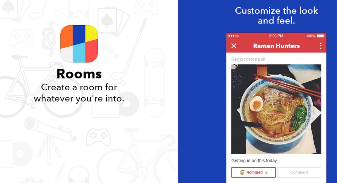 شركة فيسبوك تعلن عن تطبيق "Rooms" للتحدث باسم مستعار