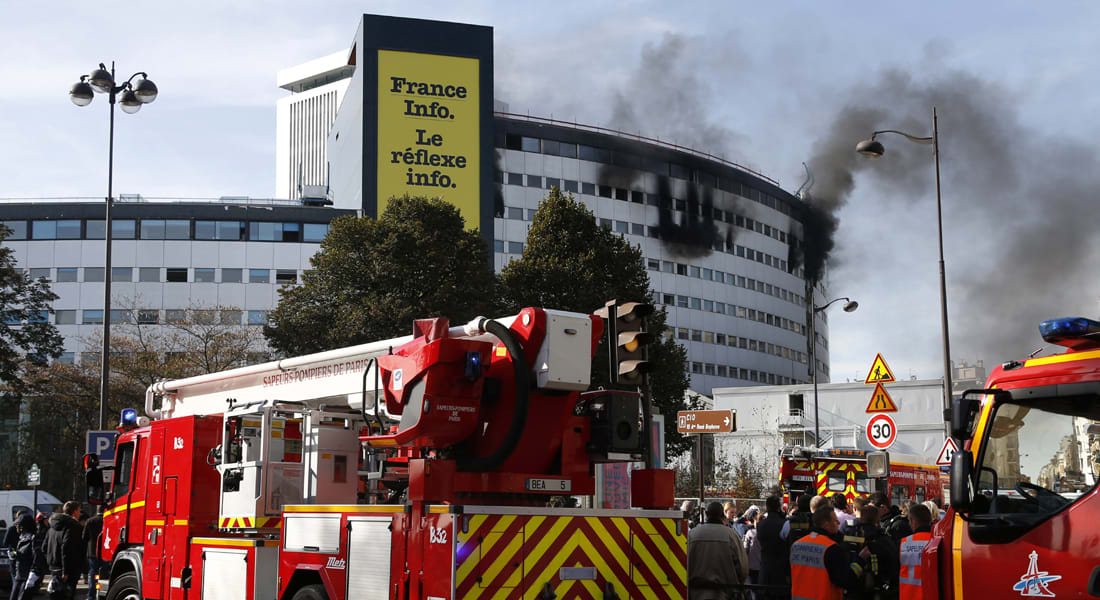 حريق هائل بمبنى الإذاعة الفرنسية وسط باريس ولا أنباء عن ضحايا