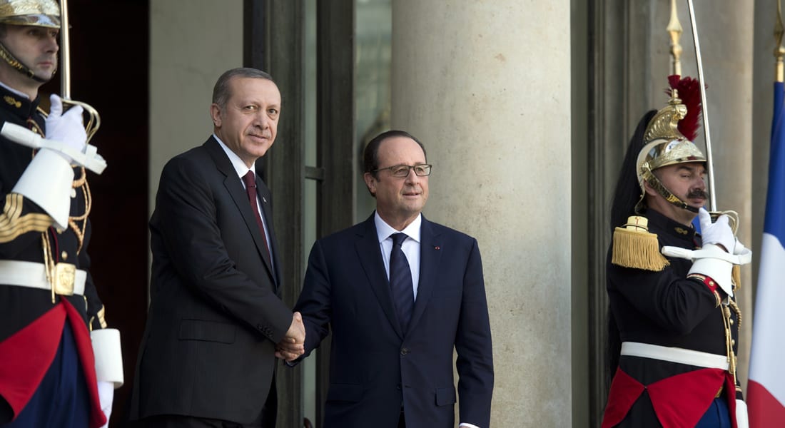 أردوغان وهولاند من باريس: خصمان لنا في سوريا يجب محاربتهما معاً.. "داعش" والأسد