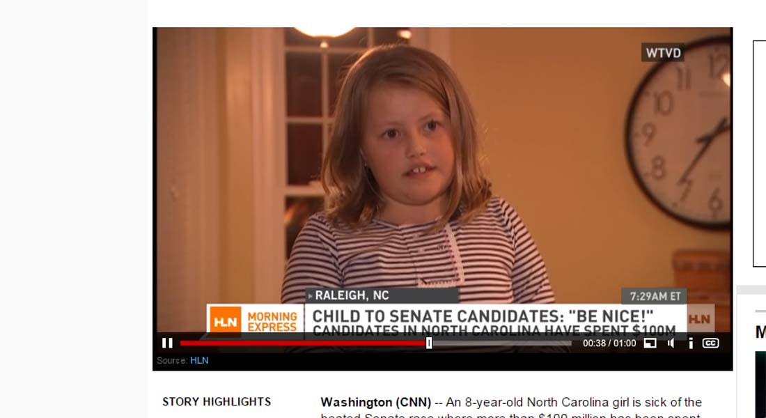 بماذا "نصحت" طفلة الثامنة مرشحين أمريكيين لـ"تحرجهمها" في أغلى سباق إلى مجلس الشيوخ؟