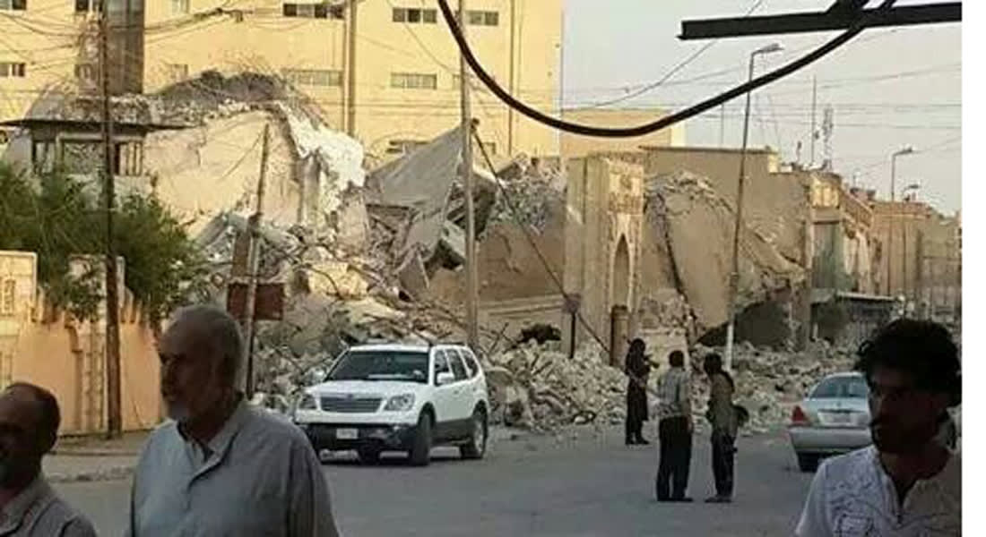 بعد تفجير مسجدي النبي يونس والإمام عون .. داعش تفجر مسجد النبي شيث