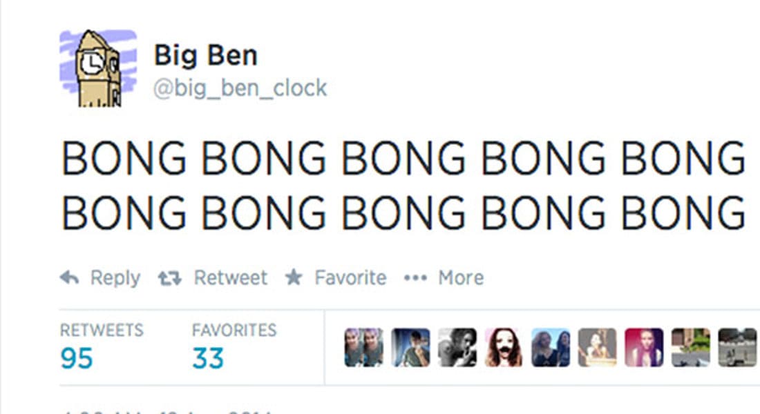 على تويتر: 23 مليون حساب تغريد آلي.. ساعة "بيغ بن" وتغريدة "بونغ. بونغ" أكثرها غرابة