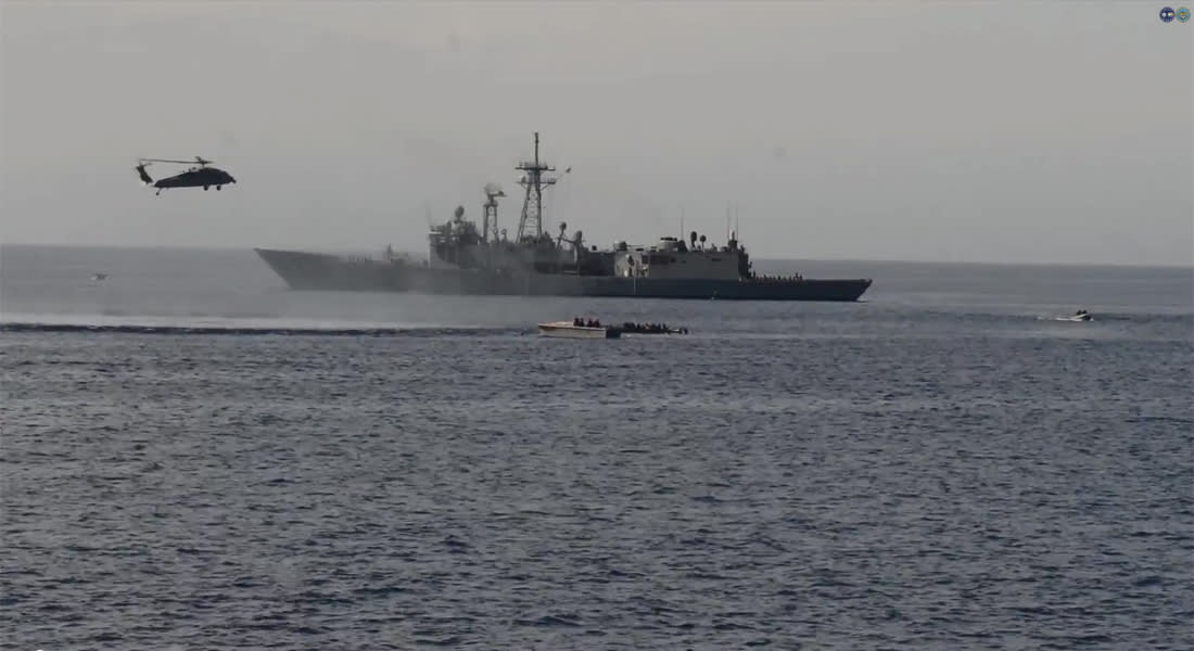 بالفيديو.. البحرية الأمريكية تنقذ 282 شخصا قبالة سواحل مالطا