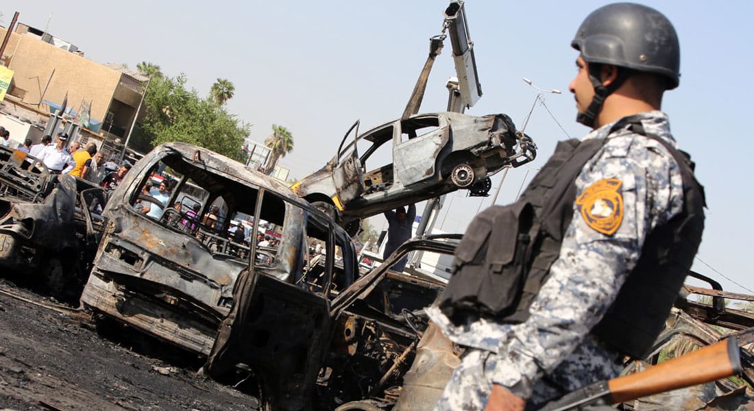 العراق: مقتل 11 وجرح 34 بتفجيرين انتحاريين بسوق مزدحم ومطعم في بغداد