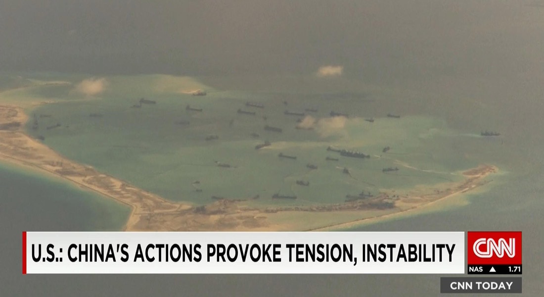 فوق بحر الصين الجنوبي.. طائرة استطلاع أمريكية تكشف جزيرة اصطناعية للجيش الصيني
