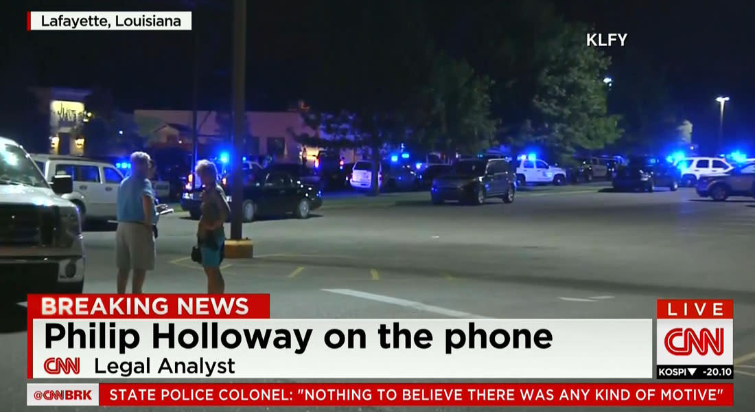 الشرطة الأمريكية: ارتفاع حصيلة قتلى إطلاق النار بسينما في لويزيانا إلى 3 إلى جانب منفذ الهجوم والجرحى 9 
