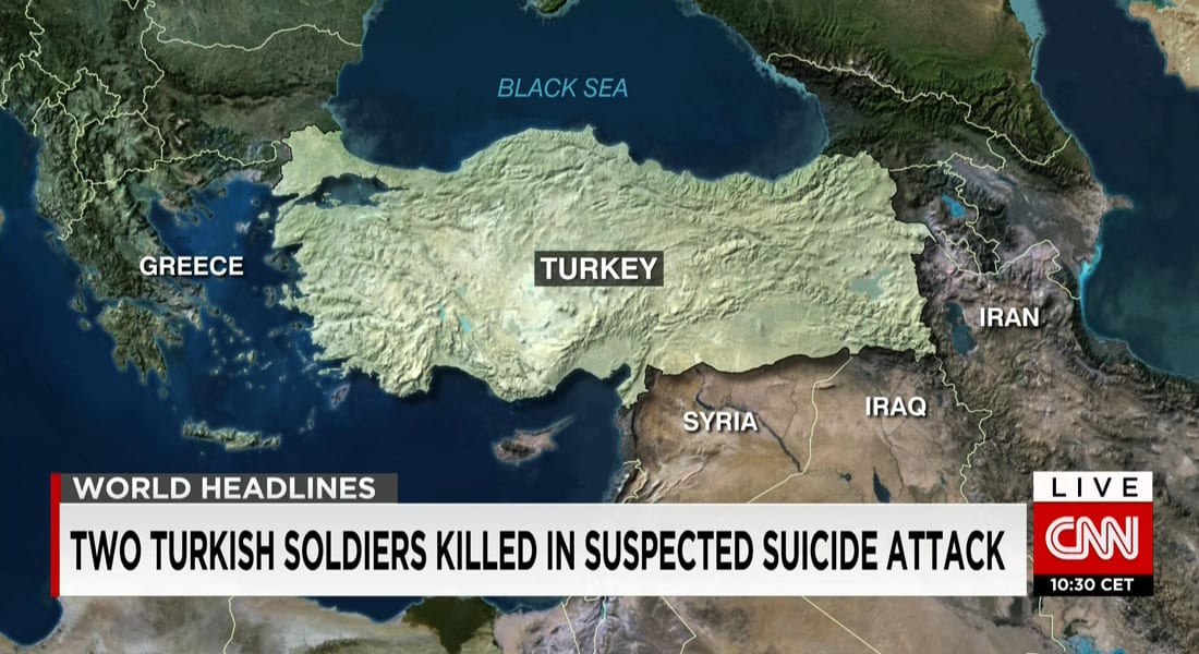 تقرير: مقتل جنديين وجرح 24 آخرين بتفجير انتحاري شرق تركيا  