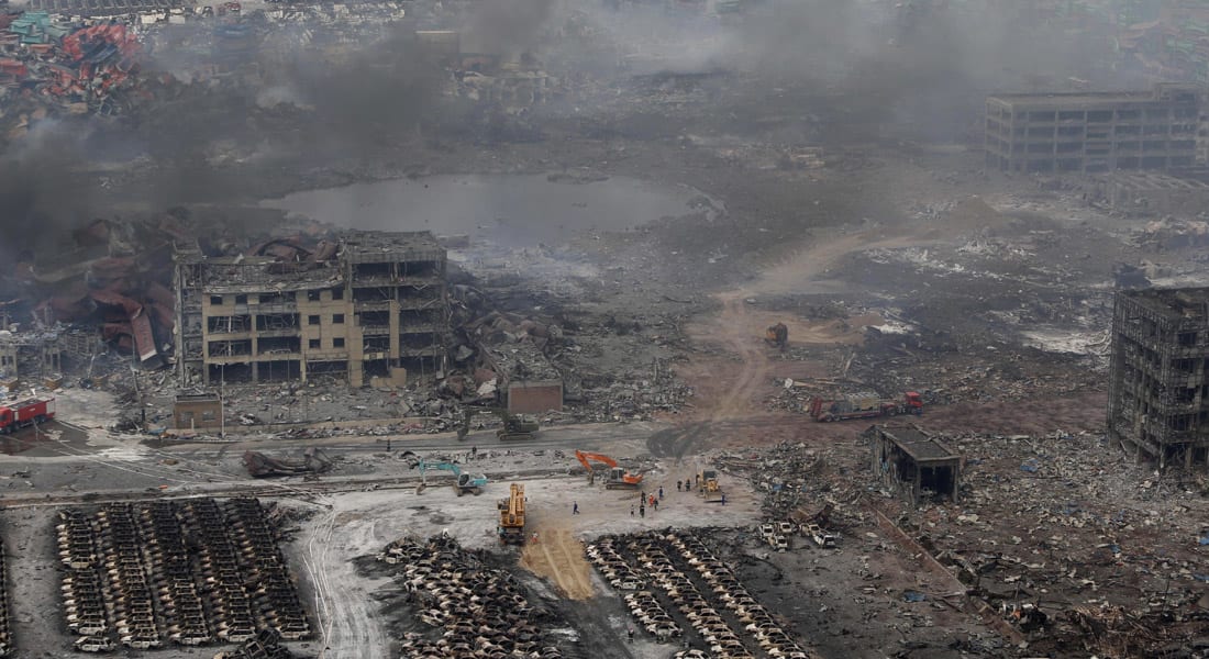 الصين.. انفجارات "تيانجين" تحصد 112 قتيلا حتى اللحظة و95 شخصا لا زالوا مفقودين