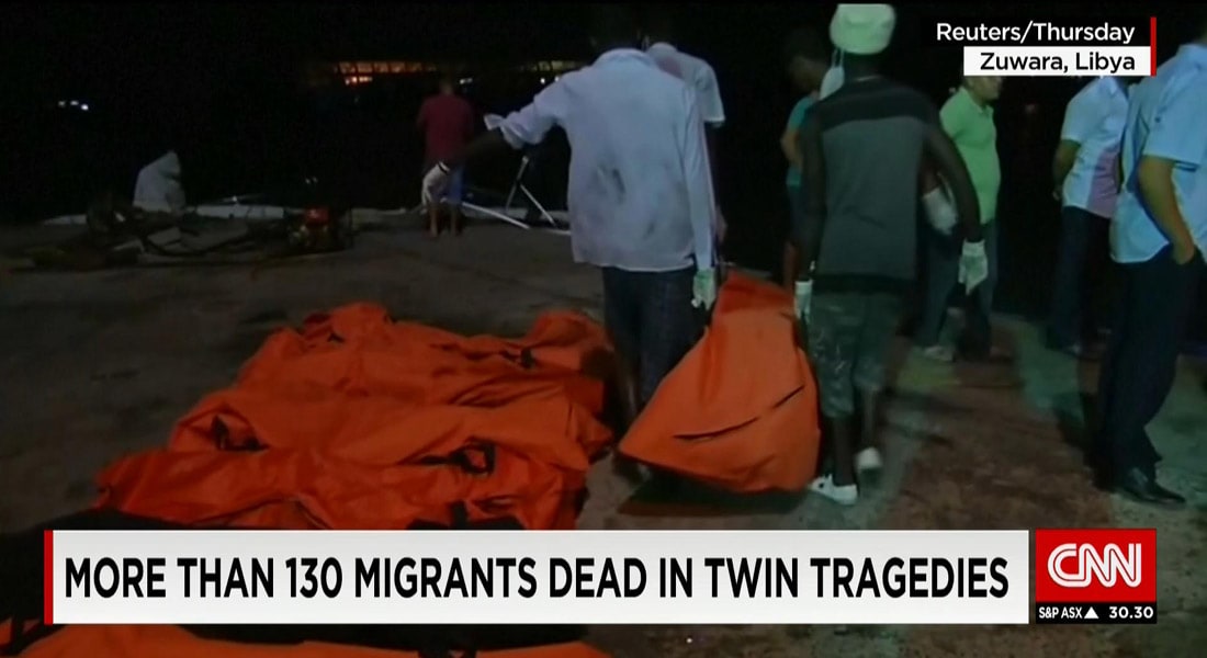 الهلال الأحمر الليبي لـCNN: انتشال 84 جثة لمهاجرين انقلب بهم القارب قبالة السواحل الليبية وإنقاذ 198