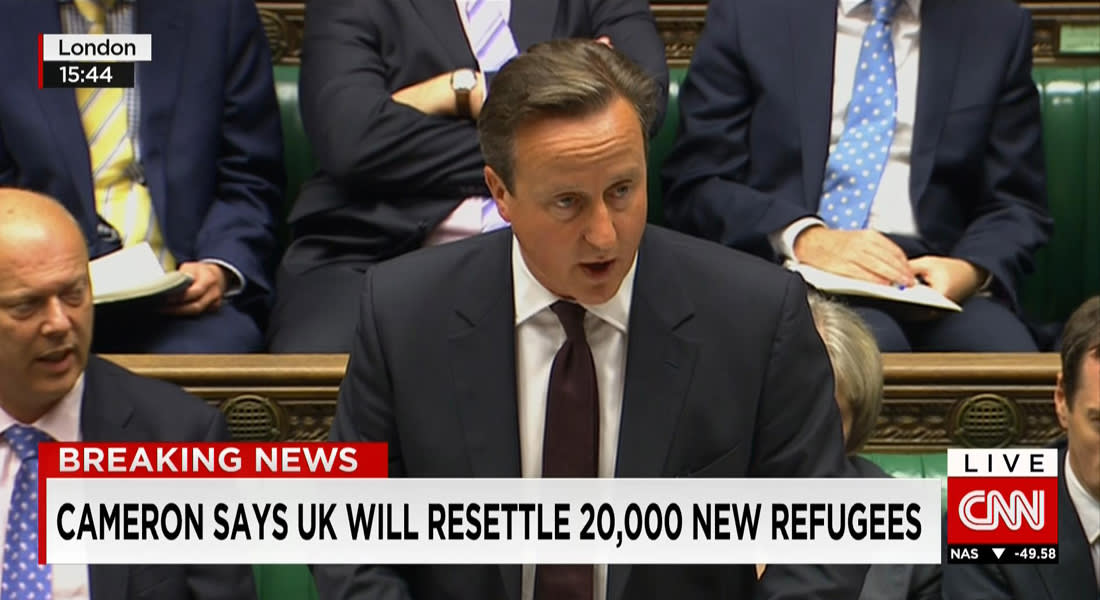 كاميرون: بريطانيا ستستقبل 20 ألف لاجئ سوري على مدى 5 سنوات.. وغارة جوية قتلت عنصرا بريطانيا بداعش في سوريا