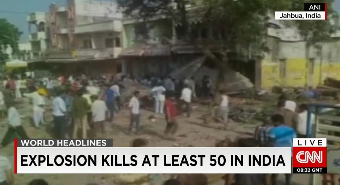 الهند: 89 قتيلا على الأقل بانفجار مخزن للمتفجرات في بناية بمنطقة مادهيا براديش
