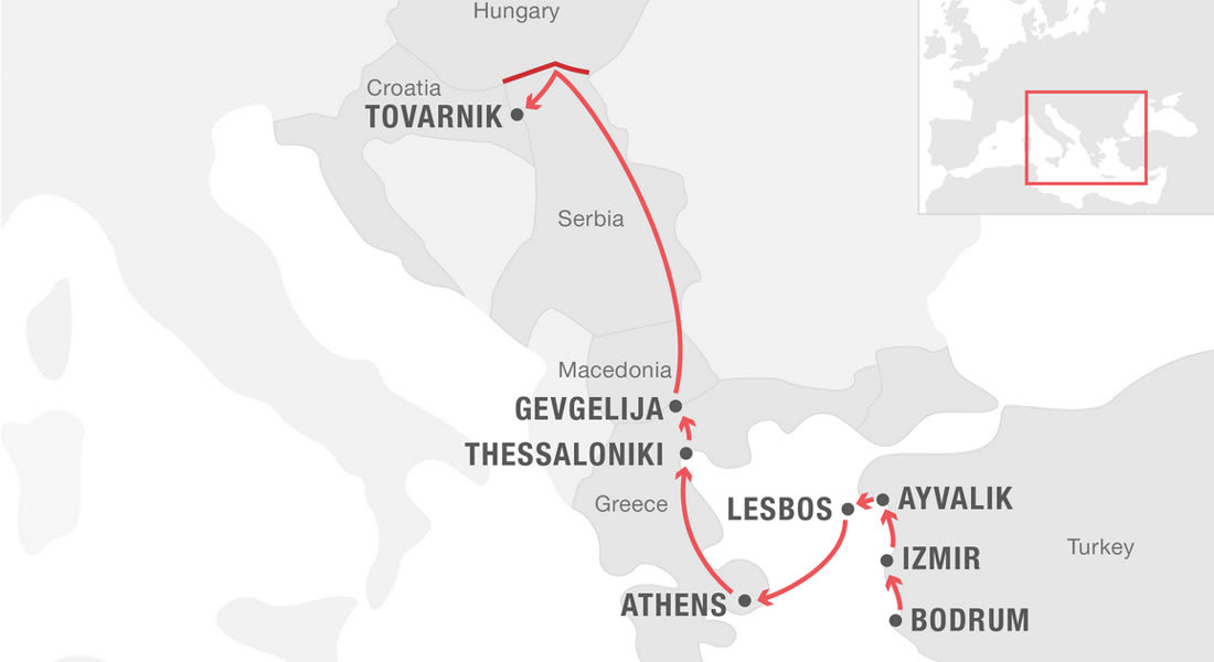 على الخريطة.. تتبع خطوات المهاجرين من تركيا إلى أوروبا