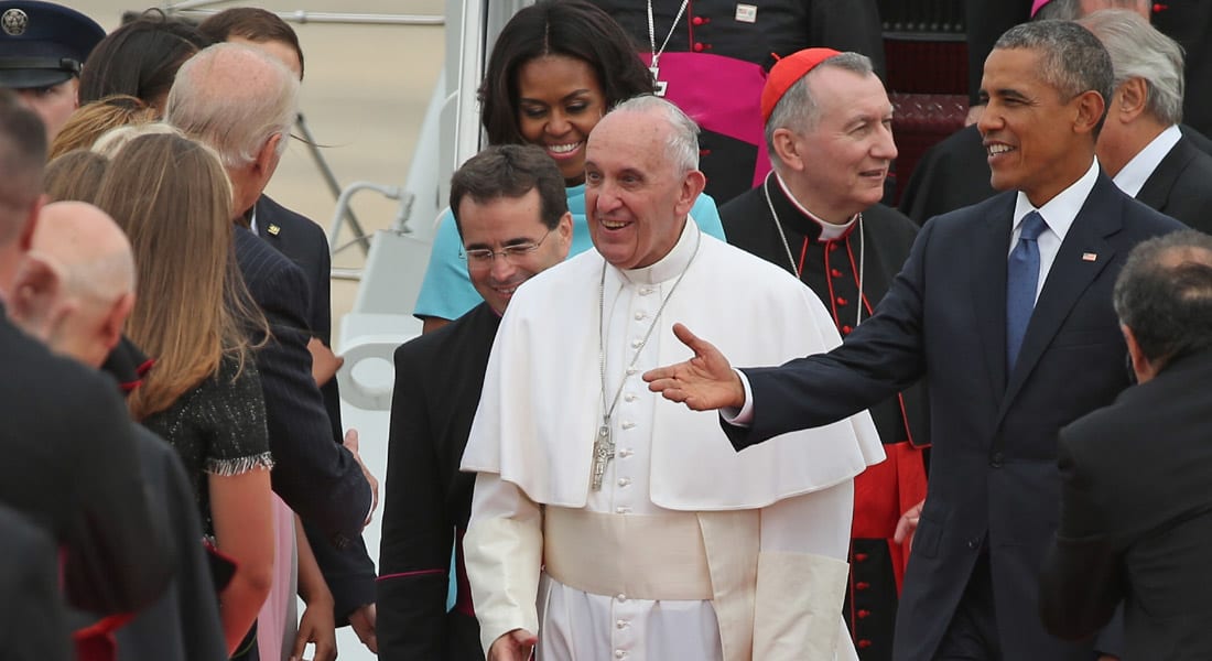 بابا الفاتيكان يصل واشنطن في زيارة تاريخية هي الأولى للولايات المتحدة