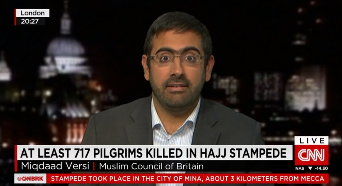 حادثة منى.. عضو المجلس الإسلامي البريطاني لـCNN: من الواضح أن خطأ ما حصل هذا العام بالحج.. التنظيم في السنوات الماضية كان بغاية الدقة