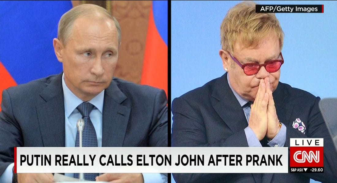حقوق مثليي الجنس.. بوتين يتصل بالسير إلتون جون "جديا هذه المرة" وليس كما خدع المغني قبل أيام