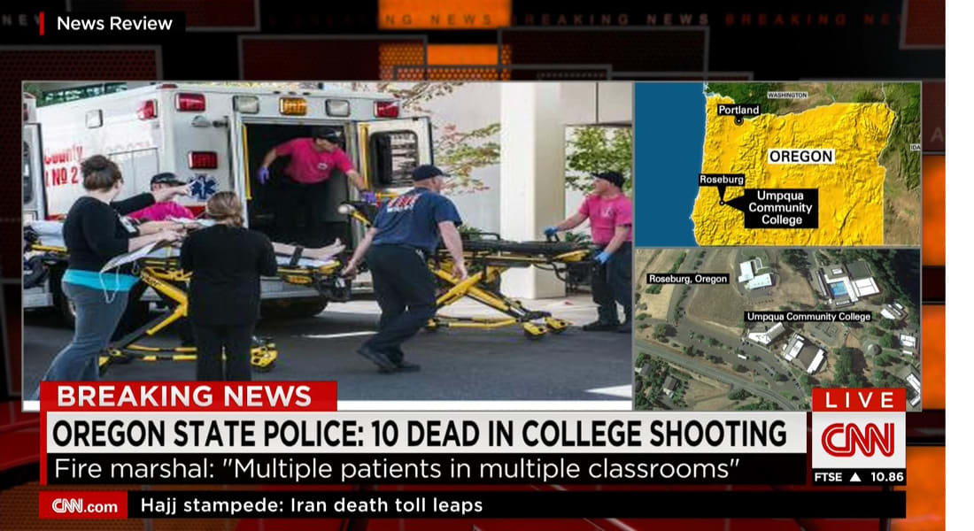 مقتل 10 أشخاص وإصابة 20 إثر إطلاق نار في كلية بولاية أوريغون الأمريكية 