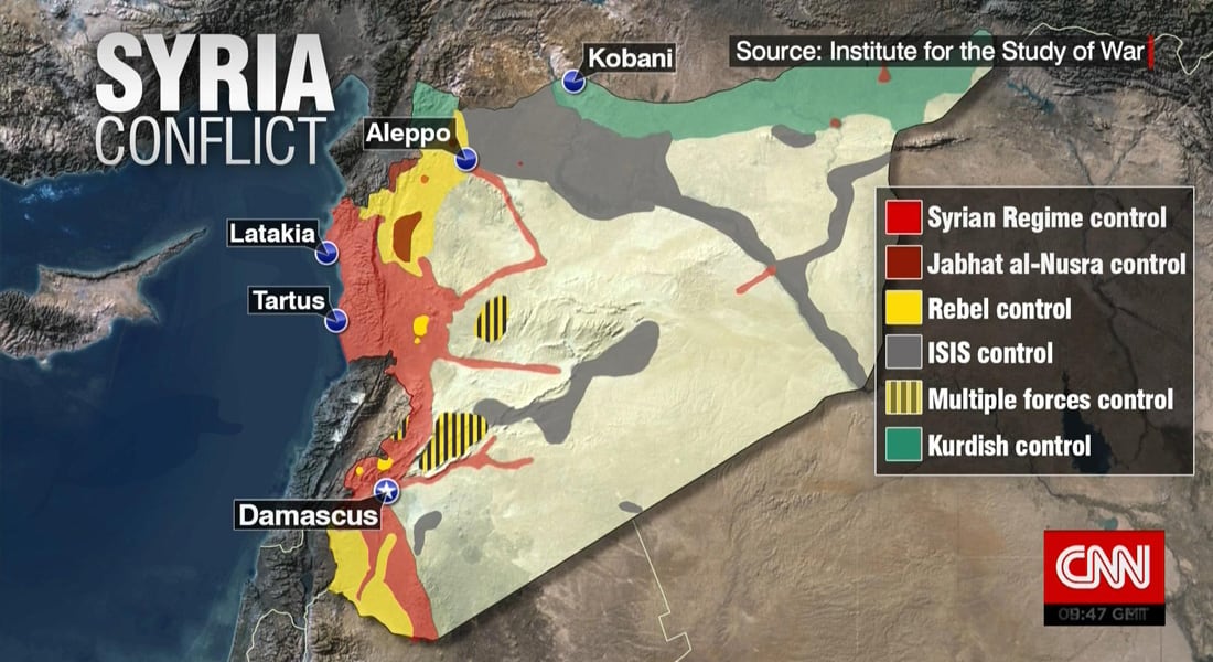على الخارطة.. آخر تحديث على مناطق السيطرة والنفوذ في سوريا