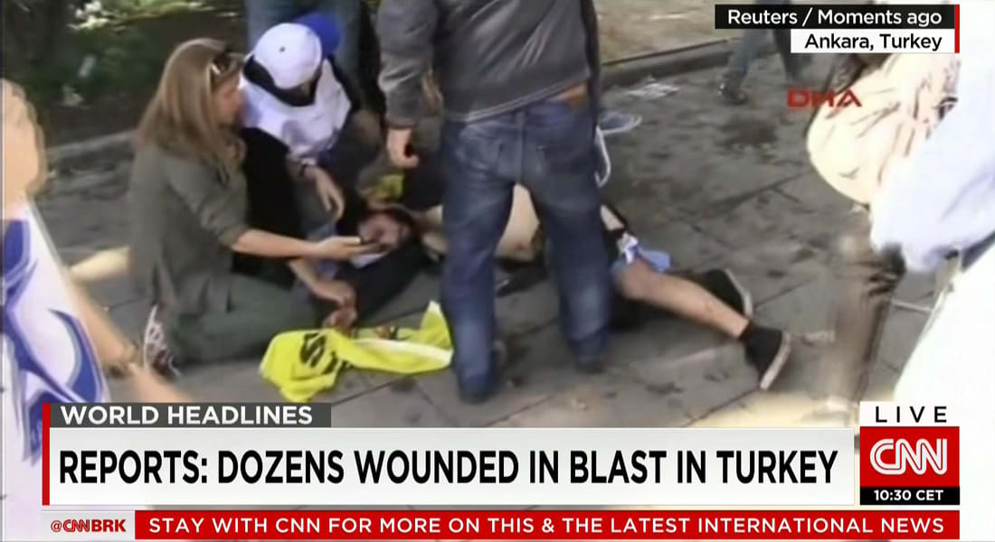 تقارير: 10 قتلى على الأقل في الانفجار قرب محطة القطارات بالعاصمة التركية أنقرة