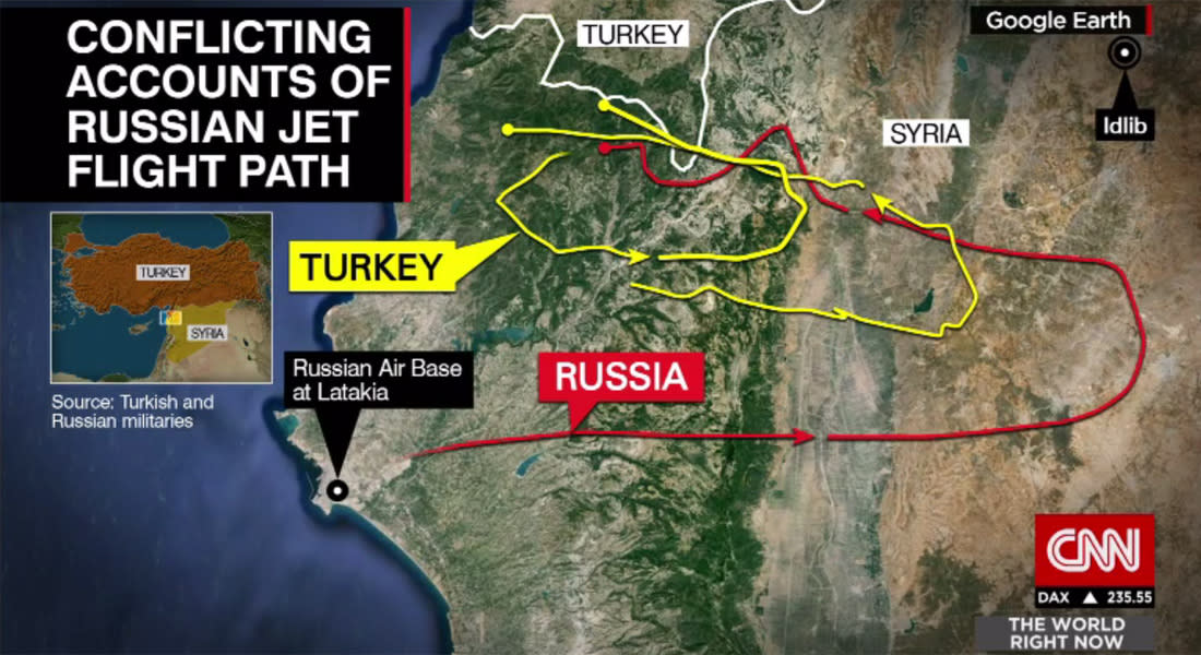 الاختلاف بمسار الطائرة الروسية بحسب روايتي انقرة وموسكو.. والكرملين: الرئيس التركي طلب مقابلة بوتين
