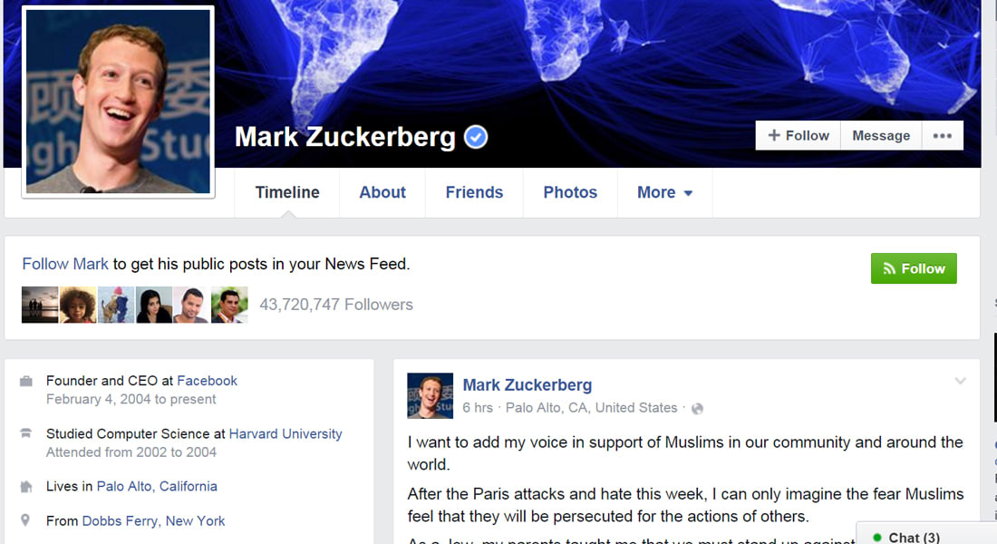 مؤسس فيسبوك مارك زوكربيرغ يخاطب المسلمين بعد رسالة ترامب: كيهودي علمتني أسرتي الدفاع عن الآخرين