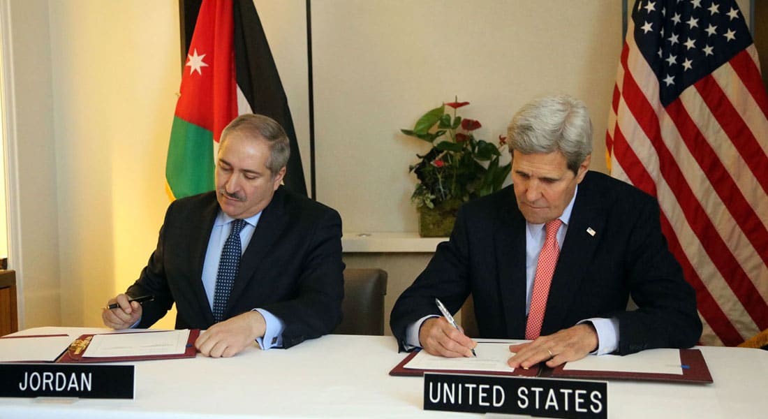 جون كيري وناصر جودة يوقعان اتفاقية أردنية أميركية لمكافحة تهريب المواد النووية والمشعة