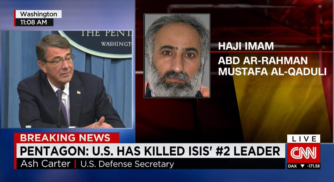مسؤول أمريكي يكشف لـCNN عن تفاصيل جديدة حول عملية قتل الرجل الثاني في "داعش"
