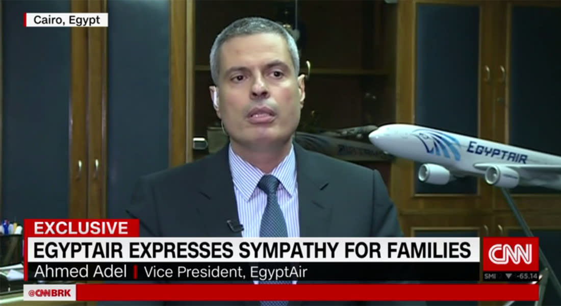 نائب رئيس مصر للطيران لـCNN: منطقة البحث عن MS804 تعادل مساحة ولاية كونيكتيكت.. وتقارير وقوع انفجار "تكهنات"