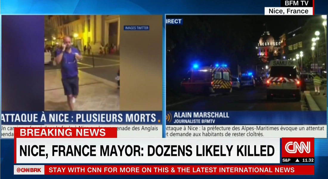 عشرات القتلى إثر دهس شاحنة لمحتفلين باليوم الوطني لفرنسا في نيس.. والشرطة تقتل السائق بالرصاص