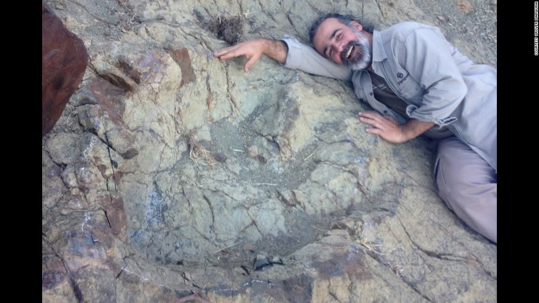 اكتشاف طبعة ديناصور عملاقة في أمريكا الجنوبية كسرت أرقاماً قياسية 