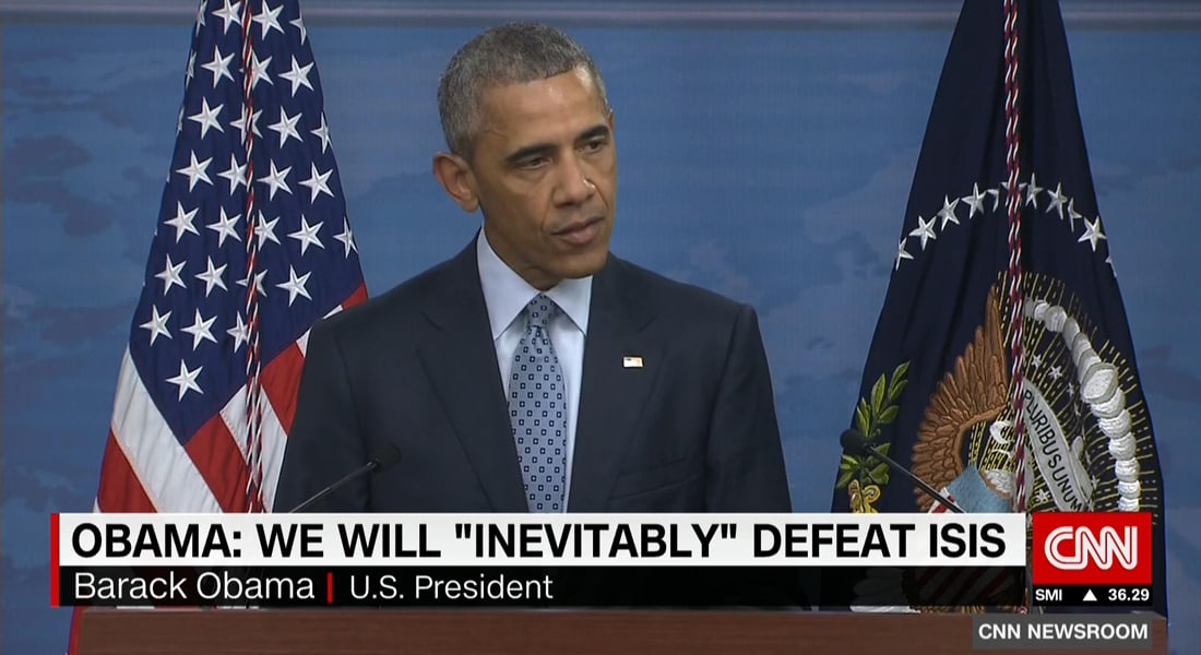 أوباما: داعش لم ينفذ عملية ناجحة بالعراق أو سوريا منذ عام