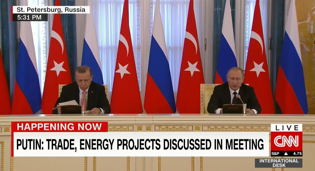 أردوغان: خطة لرفع التعاون مع روسيا.. وبوتين: سنجد حلا للأزمة السورية يرضي الطرفين