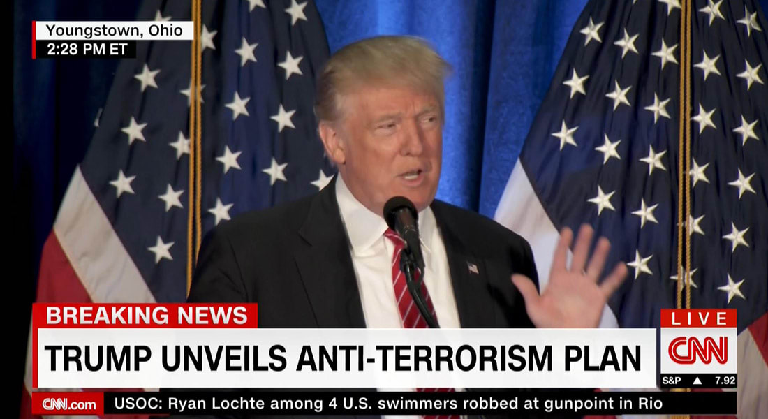 ترامب يكشف خطته لمكافحة الإرهاب: سنهزم التطرف الإسلامي.. وكان علينا البقاء بالعراق