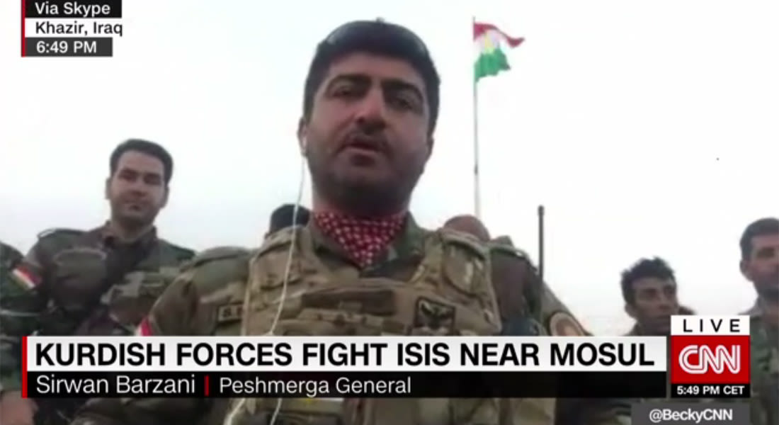 لواء في البشمرغة لـCNN: الجيش العراقي غير مستعد لاستعادة الموصل وحده