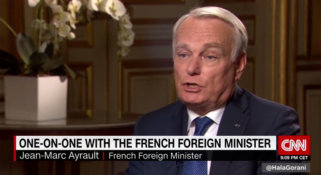 وزير خارجية فرنسا لـCNN: عدم ضرب قوات الأسد بـ2013 كان قرارا سياديا لأمريكا