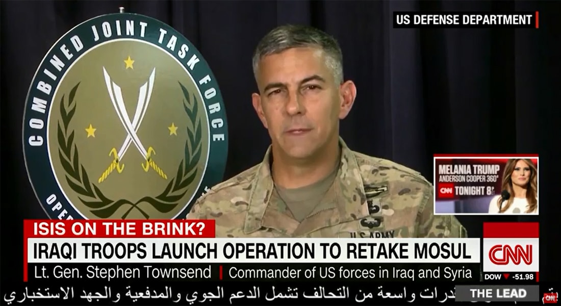 قائد قوات أمريكا بالعراق وسوريا يبين لـCNN كيف يدعم معركة الموصل