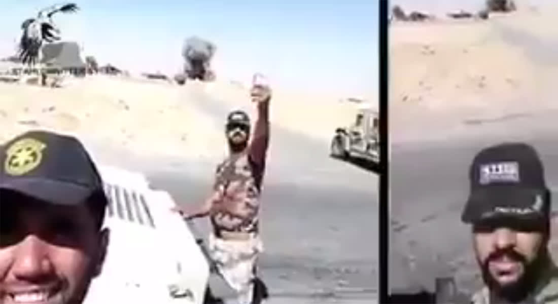 الحشد ينشر فيديو لجنود يستقبلون الموت بـ"سيلفي" في الموصل