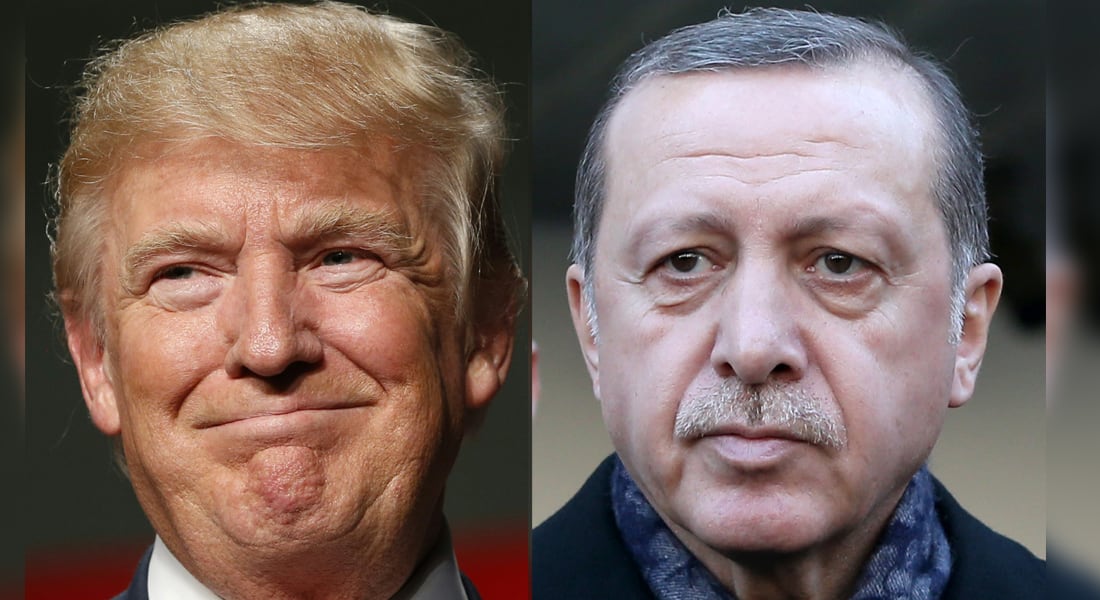 بعد مناقشته تأسيس مناطق آمنة في سوريا مع الملك سلمان.. ترامب يثير القضية مع أردوغان