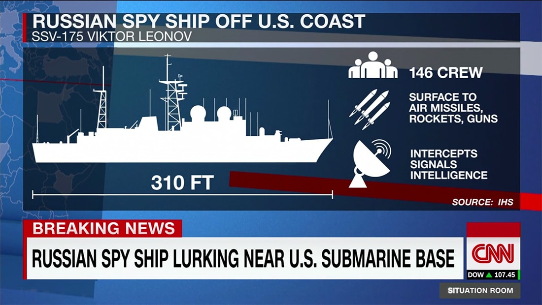 ما نعلمه عن قدرات سفينة التجسس الروسية القريبة من سواحل أمريكا